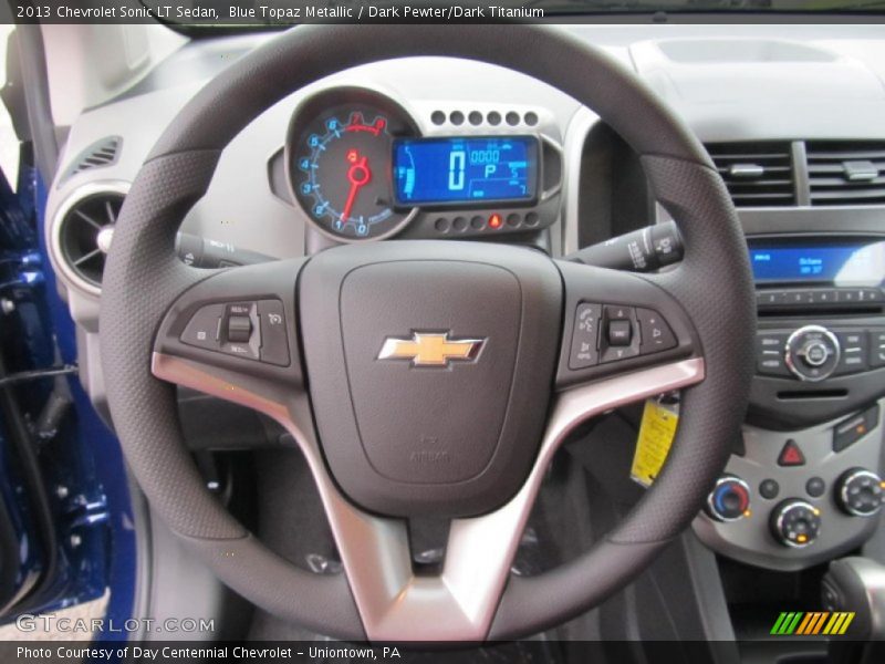 Blue Topaz Metallic / Dark Pewter/Dark Titanium 2013 Chevrolet Sonic LT Sedan