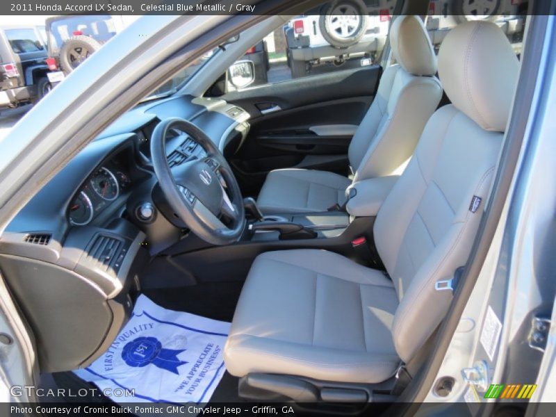 Celestial Blue Metallic / Gray 2011 Honda Accord LX Sedan