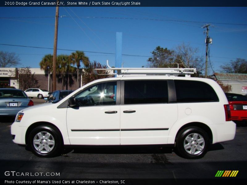 Stone White / Dark Slate Gray/Light Shale 2010 Dodge Grand Caravan C/V