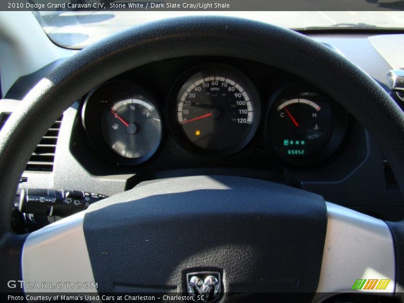 Stone White / Dark Slate Gray/Light Shale 2010 Dodge Grand Caravan C/V