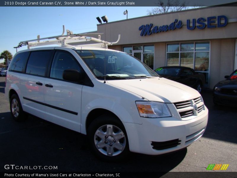Stone White / Dark Slate Gray/Light Shale 2010 Dodge Grand Caravan C/V