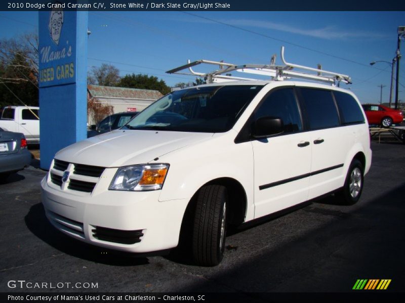 Stone White / Dark Slate Gray/Light Shale 2010 Dodge Grand Caravan C/V