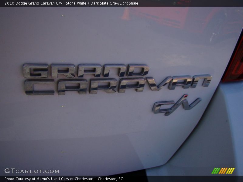Stone White / Dark Slate Gray/Light Shale 2010 Dodge Grand Caravan C/V