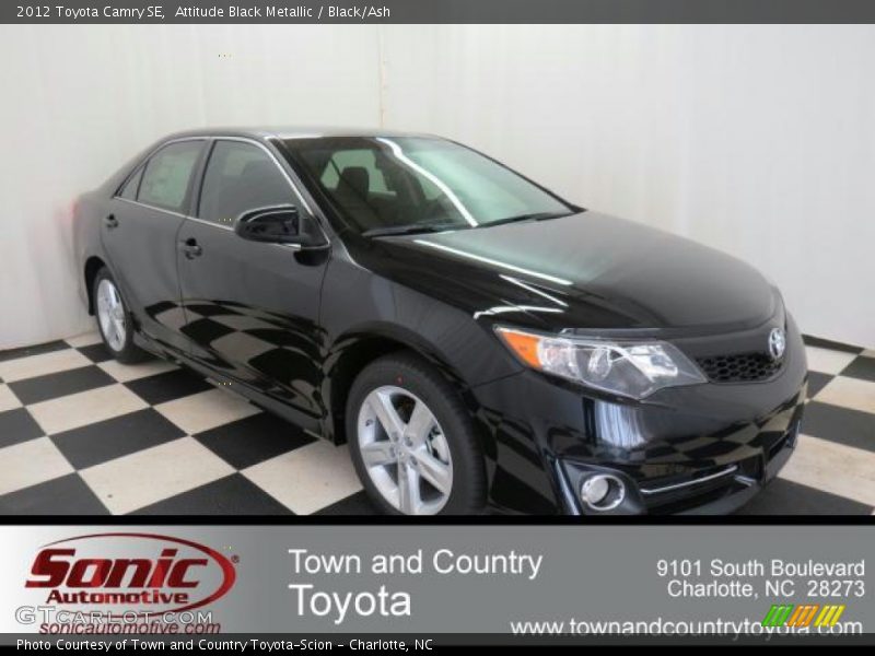 Attitude Black Metallic / Black/Ash 2012 Toyota Camry SE