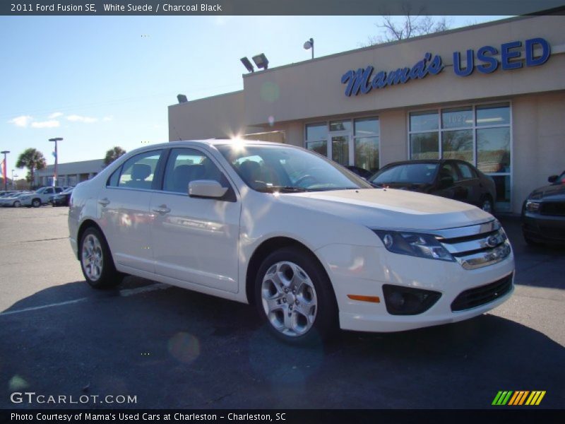 White Suede / Charcoal Black 2011 Ford Fusion SE