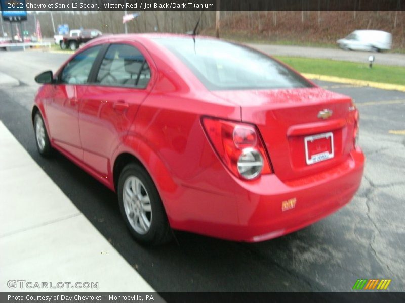 Victory Red / Jet Black/Dark Titanium 2012 Chevrolet Sonic LS Sedan