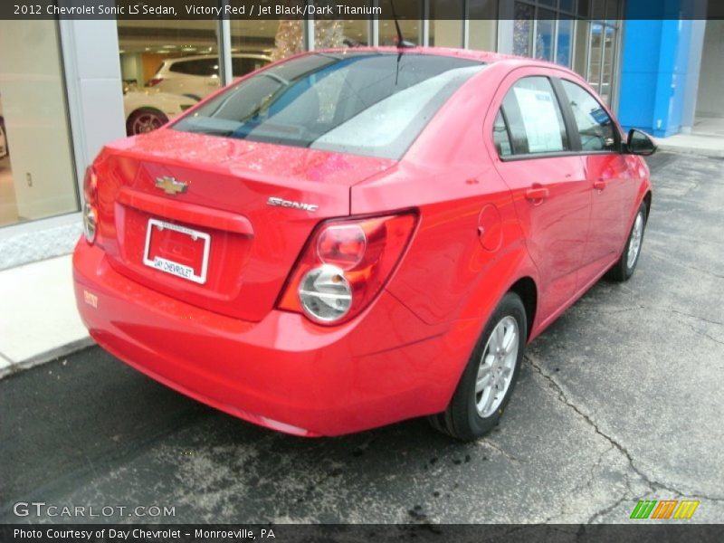 Victory Red / Jet Black/Dark Titanium 2012 Chevrolet Sonic LS Sedan