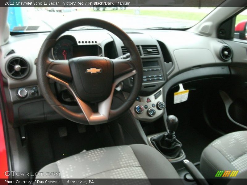 Victory Red / Jet Black/Dark Titanium 2012 Chevrolet Sonic LS Sedan