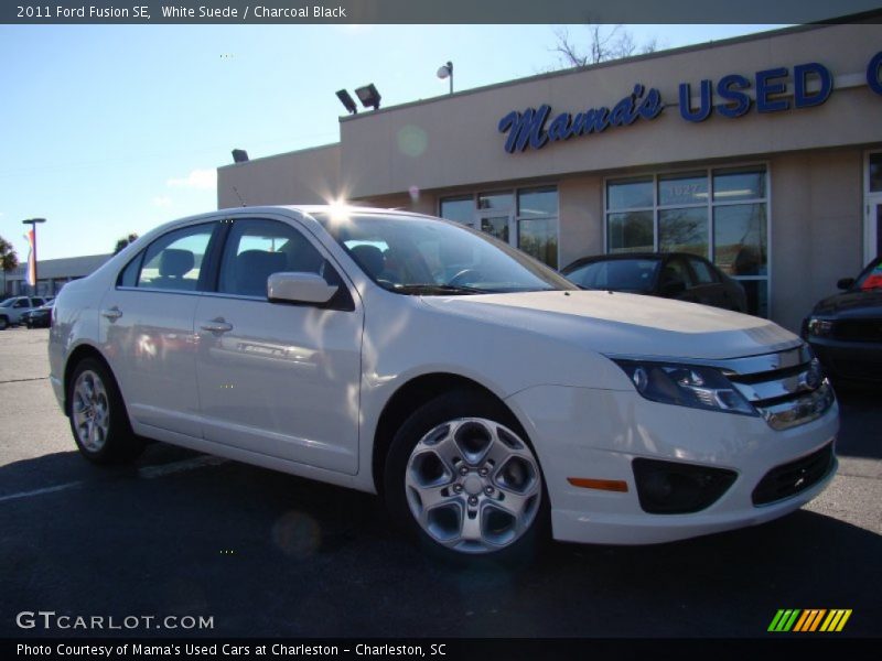 White Suede / Charcoal Black 2011 Ford Fusion SE