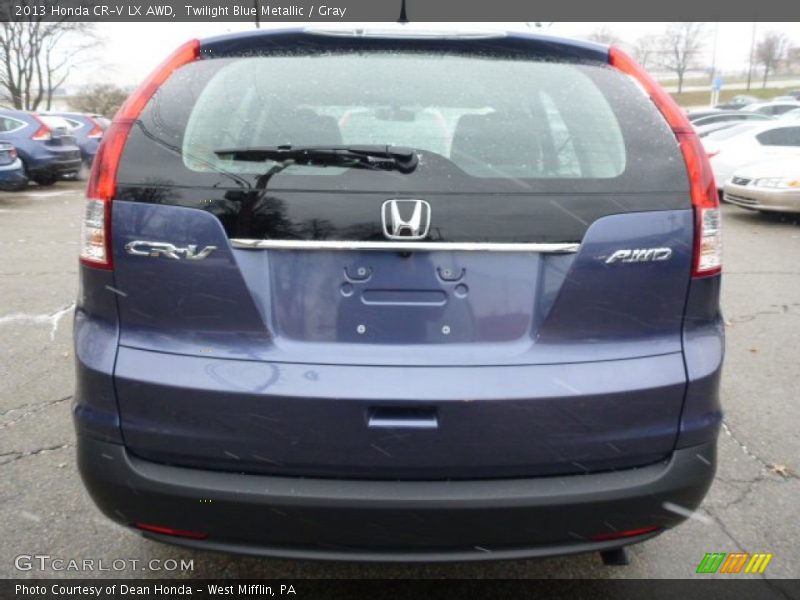 Twilight Blue Metallic / Gray 2013 Honda CR-V LX AWD