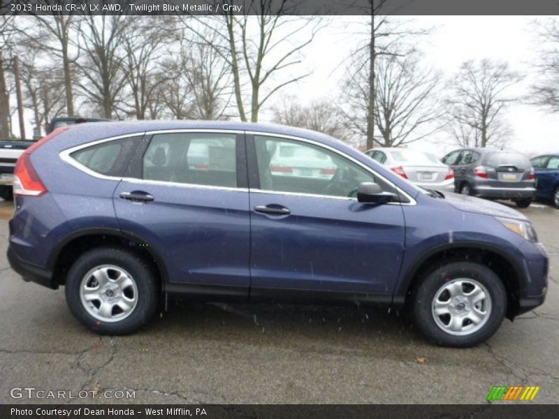 Twilight Blue Metallic / Gray 2013 Honda CR-V LX AWD