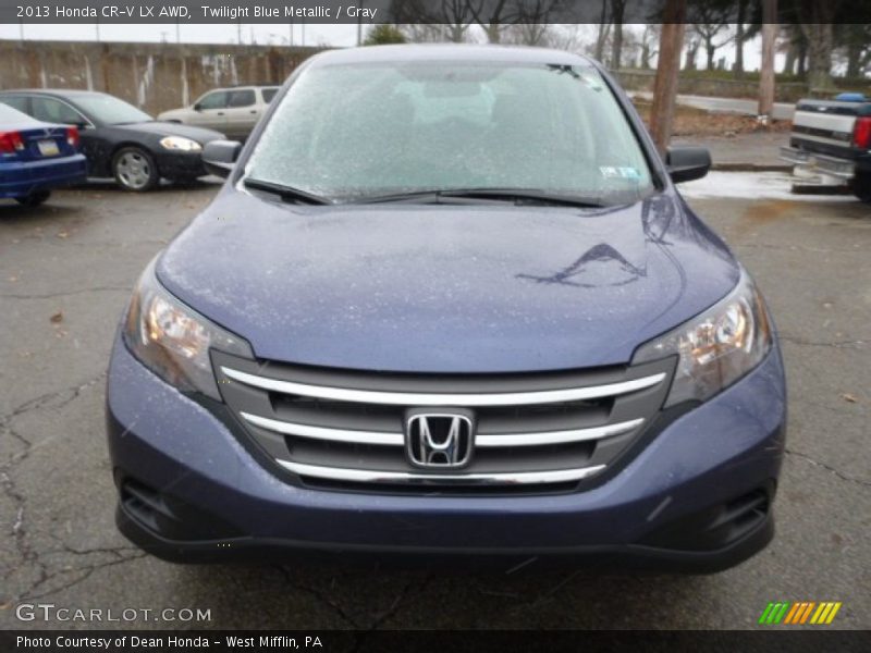 Twilight Blue Metallic / Gray 2013 Honda CR-V LX AWD