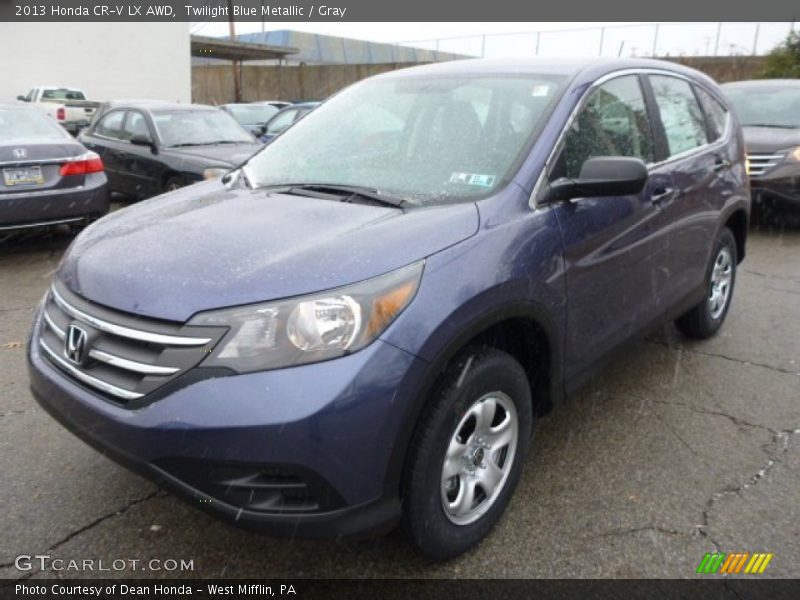 Twilight Blue Metallic / Gray 2013 Honda CR-V LX AWD