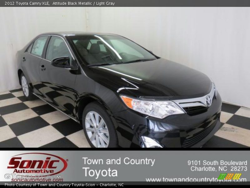 Attitude Black Metallic / Light Gray 2012 Toyota Camry XLE