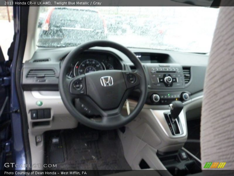 Twilight Blue Metallic / Gray 2013 Honda CR-V LX AWD