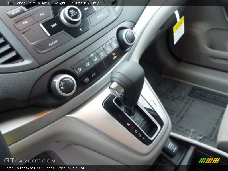 Twilight Blue Metallic / Gray 2013 Honda CR-V LX AWD