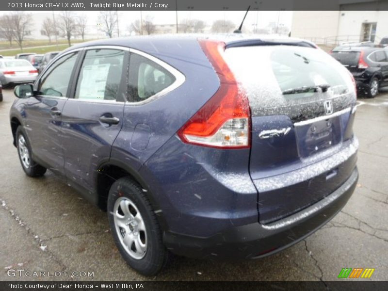 Twilight Blue Metallic / Gray 2013 Honda CR-V LX AWD