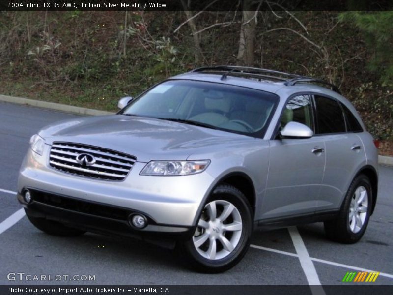 Brilliant Silver Metallic / Willow 2004 Infiniti FX 35 AWD