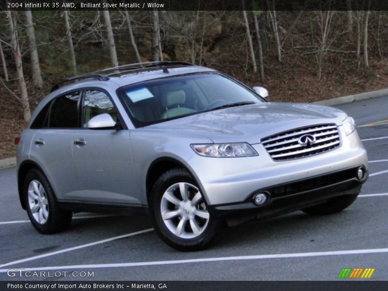 Brilliant Silver Metallic / Willow 2004 Infiniti FX 35 AWD
