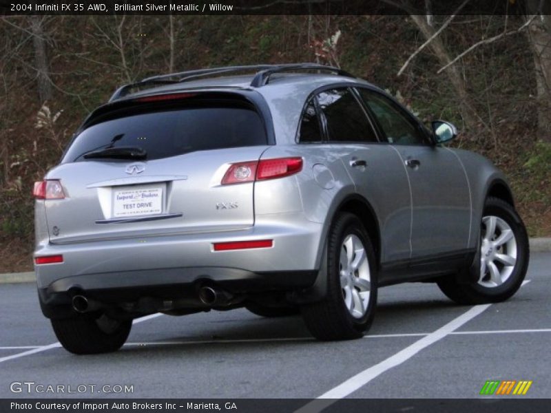 Brilliant Silver Metallic / Willow 2004 Infiniti FX 35 AWD