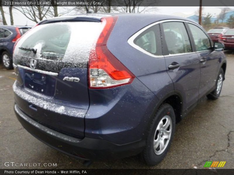 Twilight Blue Metallic / Gray 2013 Honda CR-V LX AWD
