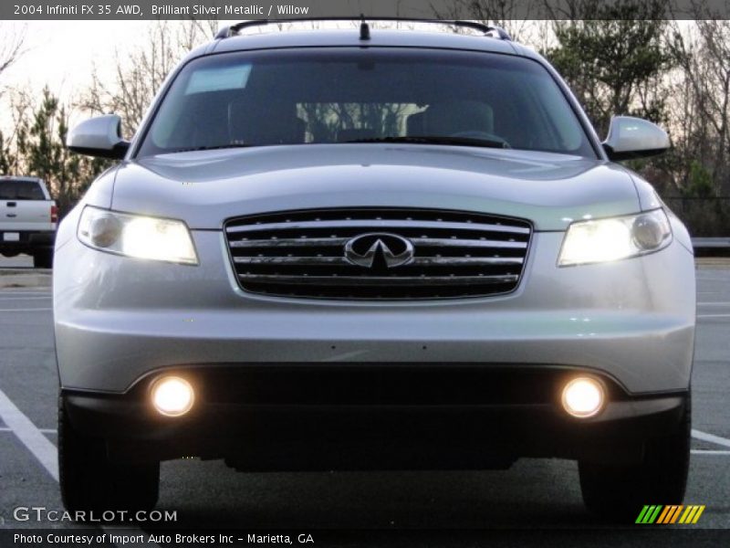 Brilliant Silver Metallic / Willow 2004 Infiniti FX 35 AWD