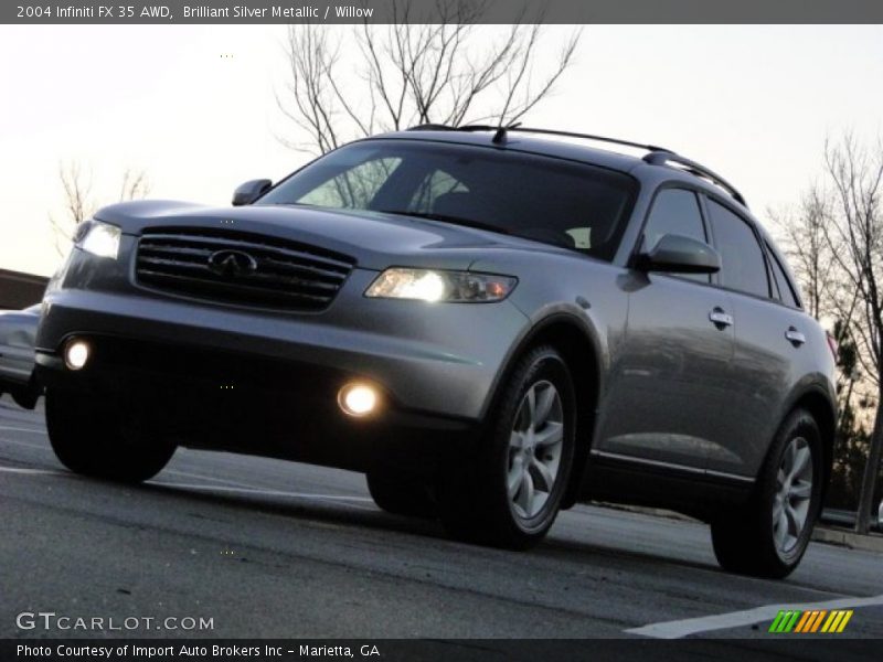 Brilliant Silver Metallic / Willow 2004 Infiniti FX 35 AWD