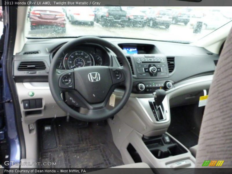 Twilight Blue Metallic / Gray 2013 Honda CR-V LX AWD