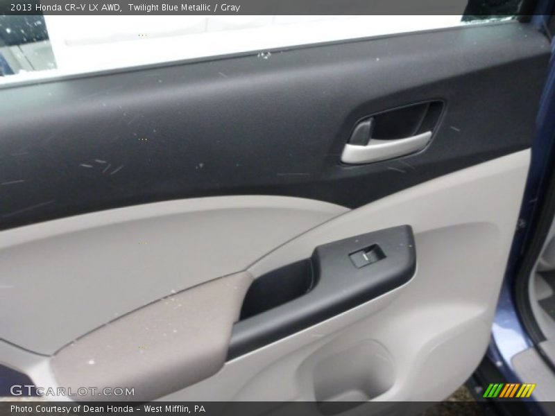 Twilight Blue Metallic / Gray 2013 Honda CR-V LX AWD