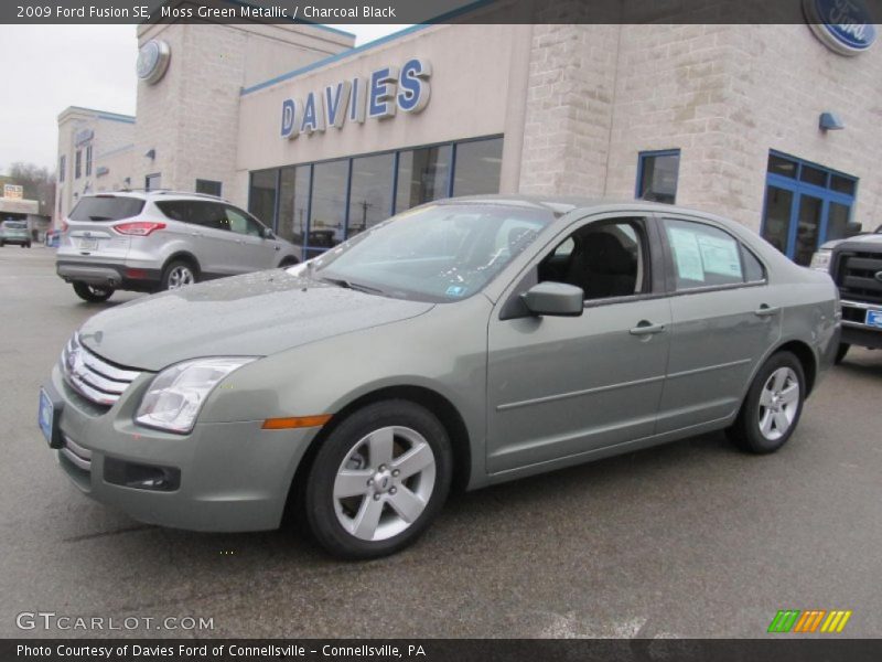 Moss Green Metallic / Charcoal Black 2009 Ford Fusion SE