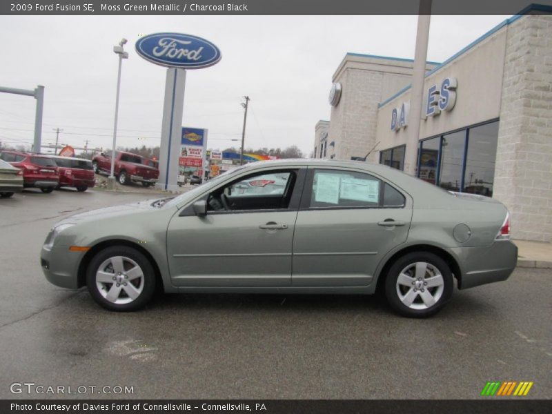 Moss Green Metallic / Charcoal Black 2009 Ford Fusion SE