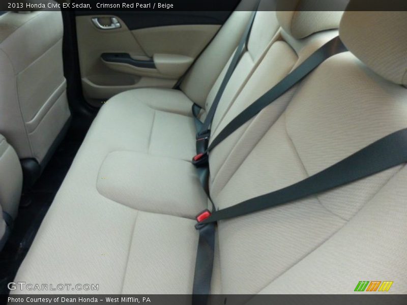 Crimson Red Pearl / Beige 2013 Honda Civic EX Sedan