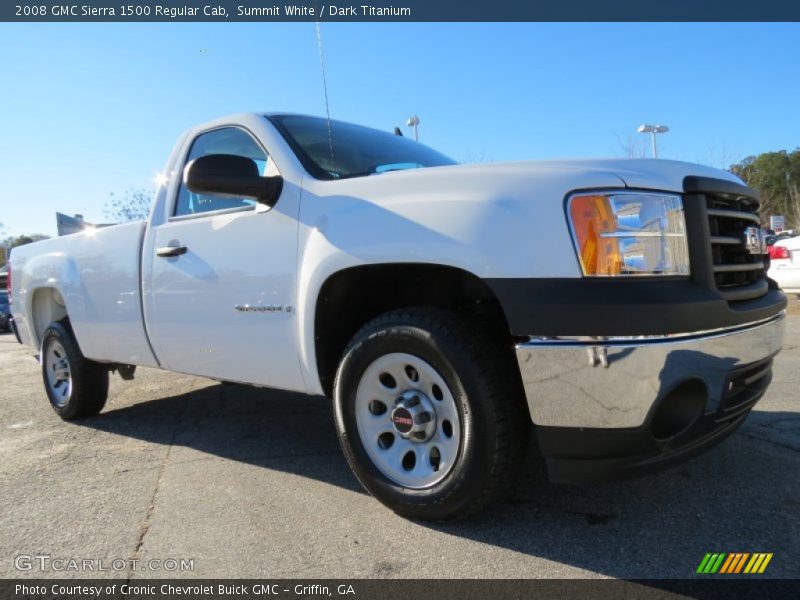 Summit White / Dark Titanium 2008 GMC Sierra 1500 Regular Cab