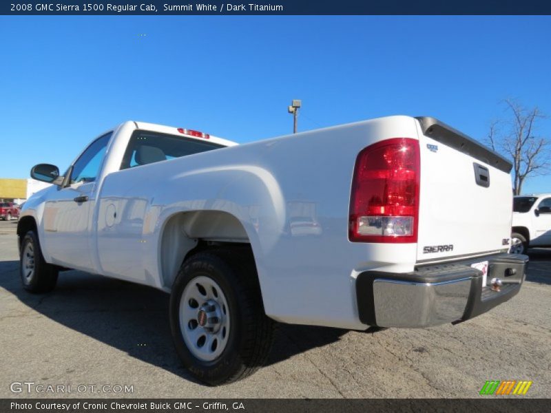 Summit White / Dark Titanium 2008 GMC Sierra 1500 Regular Cab