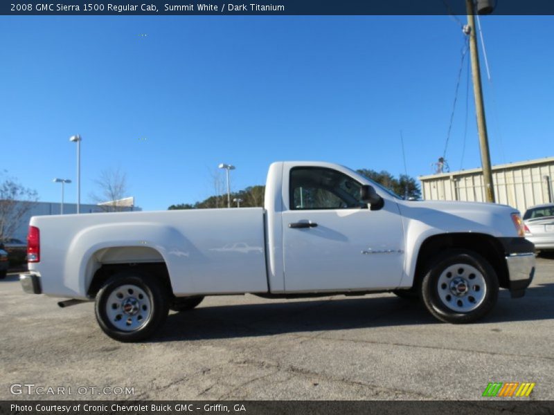 Summit White / Dark Titanium 2008 GMC Sierra 1500 Regular Cab