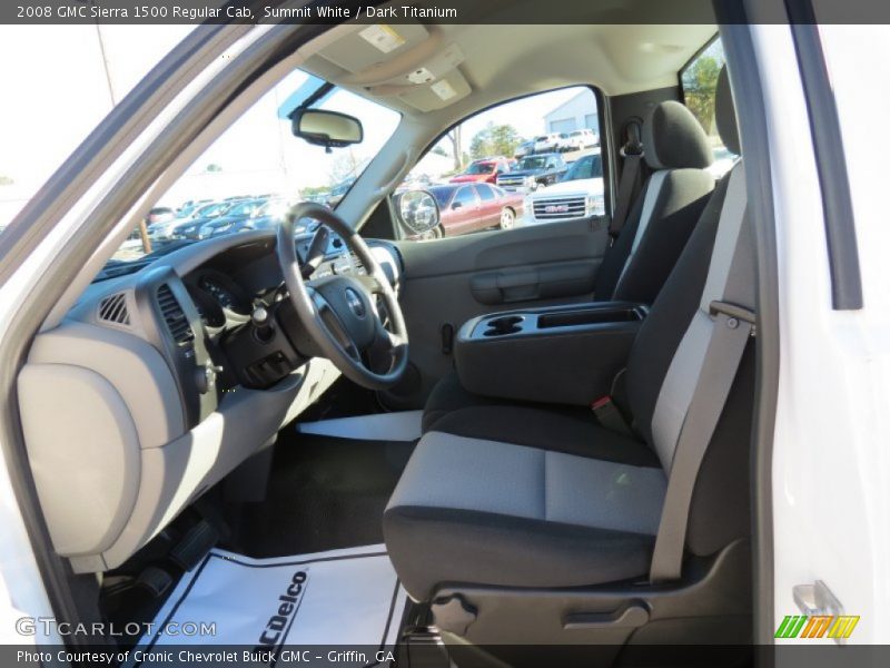 Summit White / Dark Titanium 2008 GMC Sierra 1500 Regular Cab