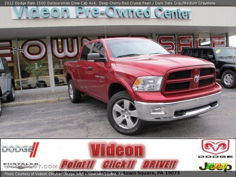 Deep Cherry Red Crystal Pearl / Dark Slate Gray/Medium Graystone 2012 Dodge Ram 1500 Outdoorsman Crew Cab 4x4