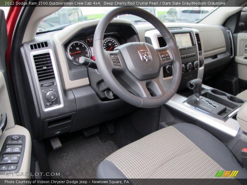 Dark Slate Gray/Medium Graystone Interior - 2012 Ram 1500 Outdoorsman Crew Cab 4x4 
