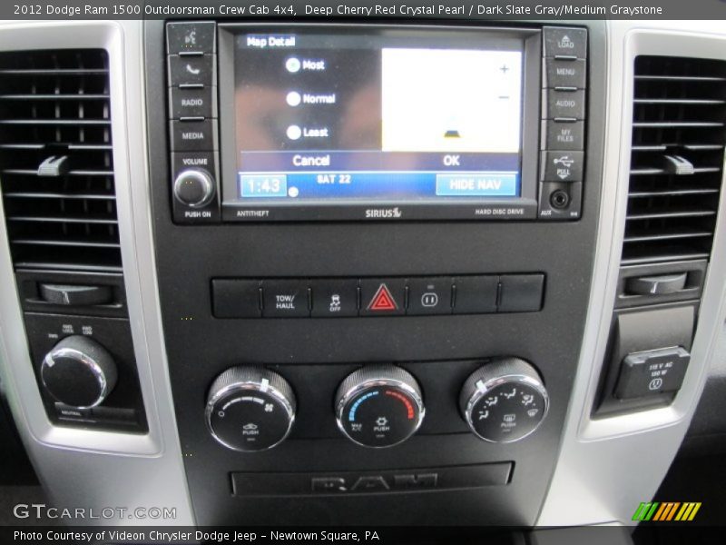 Deep Cherry Red Crystal Pearl / Dark Slate Gray/Medium Graystone 2012 Dodge Ram 1500 Outdoorsman Crew Cab 4x4