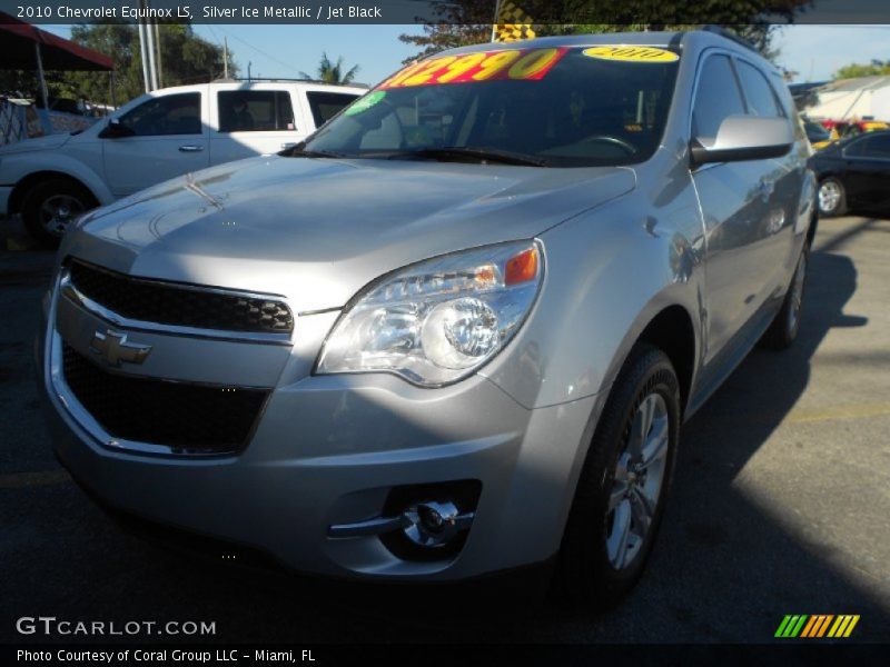 Silver Ice Metallic / Jet Black 2010 Chevrolet Equinox LS