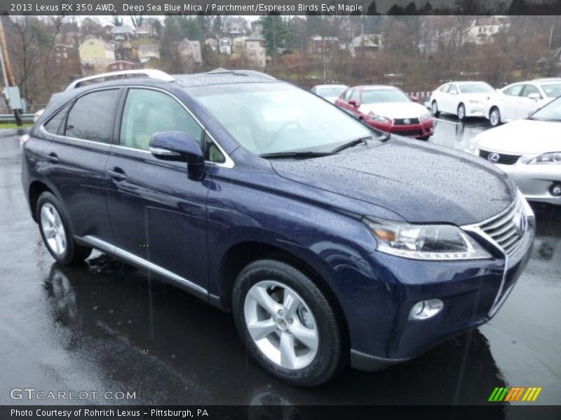 Deep Sea Blue Mica / Parchment/Espresso Birds Eye Maple 2013 Lexus RX 350 AWD