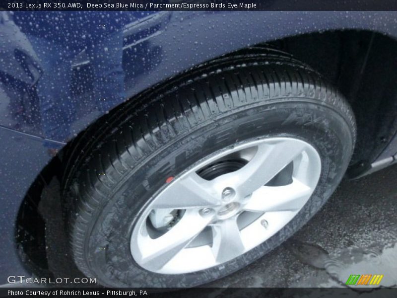 Deep Sea Blue Mica / Parchment/Espresso Birds Eye Maple 2013 Lexus RX 350 AWD