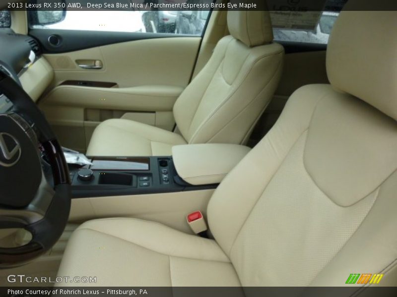 Deep Sea Blue Mica / Parchment/Espresso Birds Eye Maple 2013 Lexus RX 350 AWD