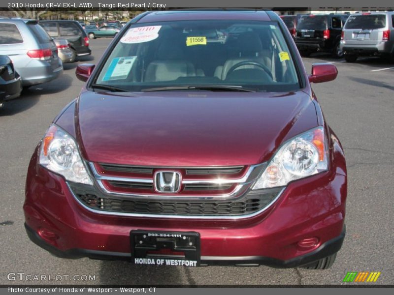 Tango Red Pearl / Gray 2010 Honda CR-V EX-L AWD