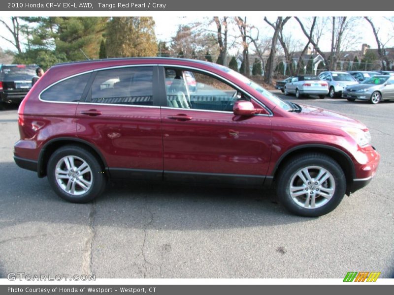 Tango Red Pearl / Gray 2010 Honda CR-V EX-L AWD