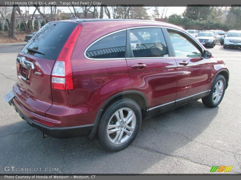 Tango Red Pearl / Gray 2010 Honda CR-V EX-L AWD