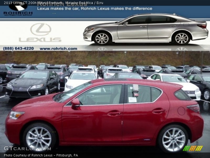 Matador Red Mica / Ecru 2013 Lexus CT 200h Hybrid Premium