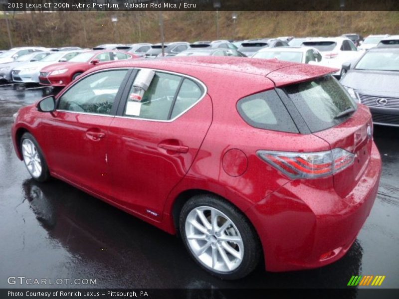 Matador Red Mica / Ecru 2013 Lexus CT 200h Hybrid Premium