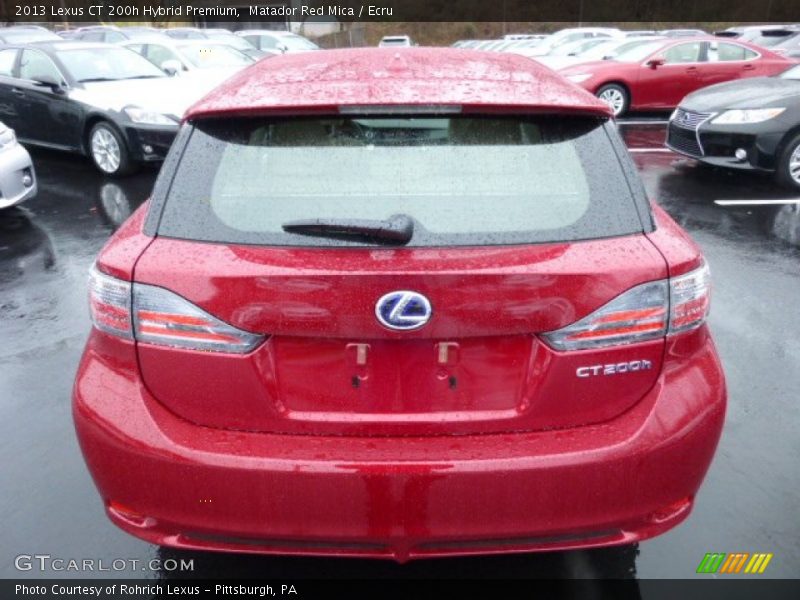 Matador Red Mica / Ecru 2013 Lexus CT 200h Hybrid Premium
