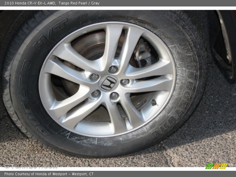 Tango Red Pearl / Gray 2010 Honda CR-V EX-L AWD